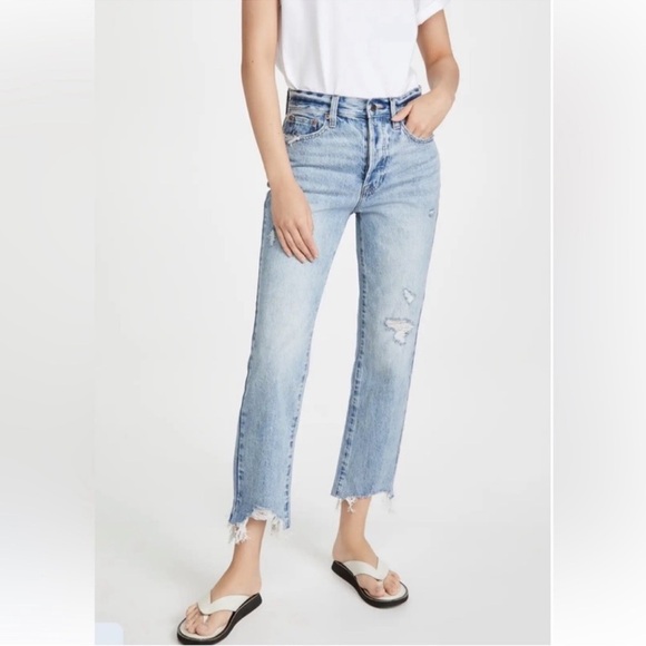 NWT Pistola Charlie Ripped Straight-Leg Jeans in Ruthless sz 31 - Picture 7 of 10